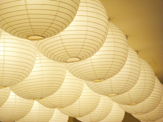 paper lantern ceiling fixture