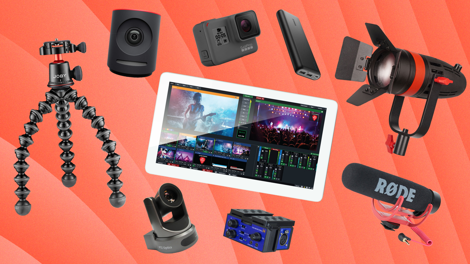 From live streaming cameras to tripods, set you (and your team) up for a stress-free live event with our live gear guide. From live streaming cameras to tripods, set you (and your team) up for a stress-free live event with our live gear guide.