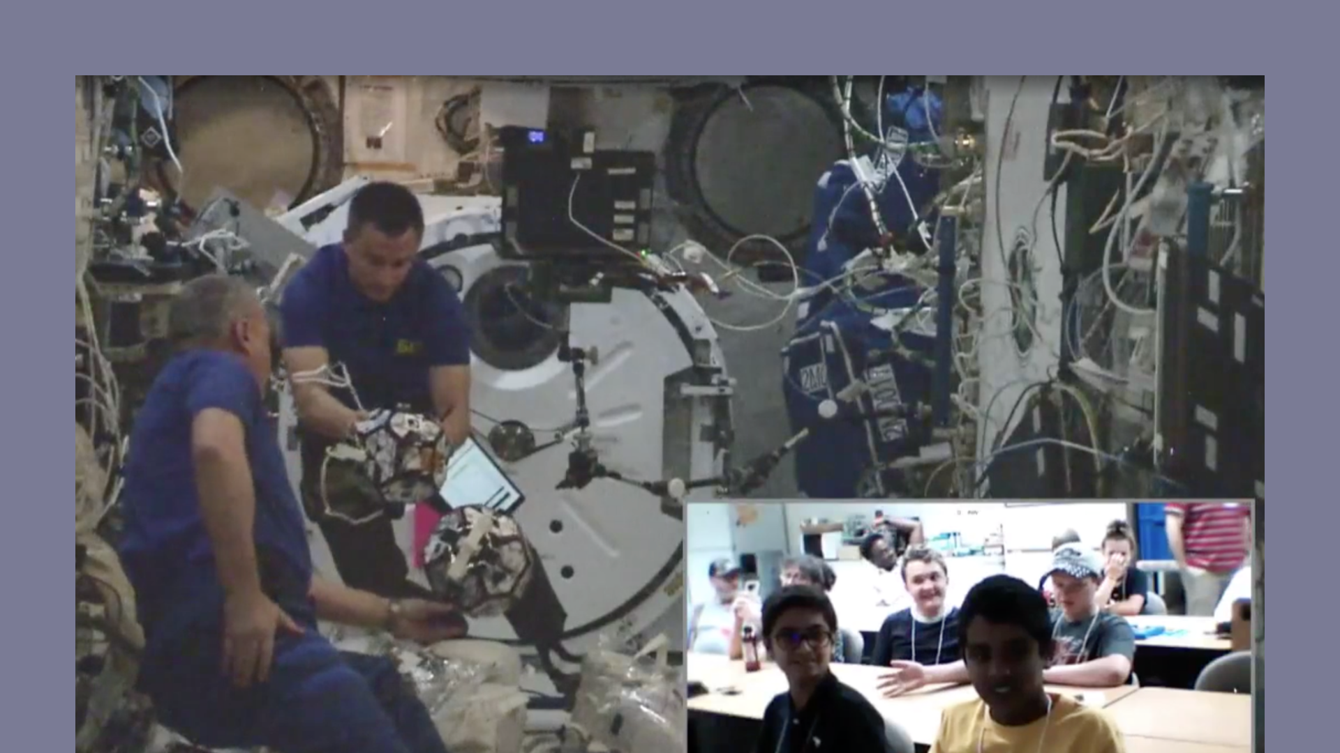 MIT class chatting with astronauts in space via LinkedIn Live MIT class chatting with astronauts in space via LinkedIn Live