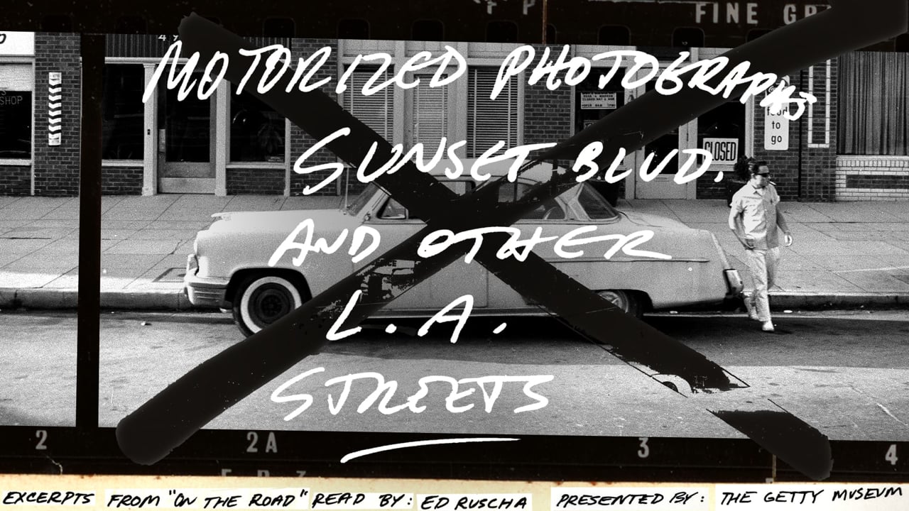 “Ed Ruscha — Motorized Photographs Of Sunset Blvd. And Other L.A. Streets” is a hypnotic mix of architecture, art, literature, and sidewalk characters. “Ed Ruscha — Motorized Photographs Of Sunset Blvd. And Other L.A. Streets” is a hypnotic mix of architecture, art, literature, and sidewalk characters.