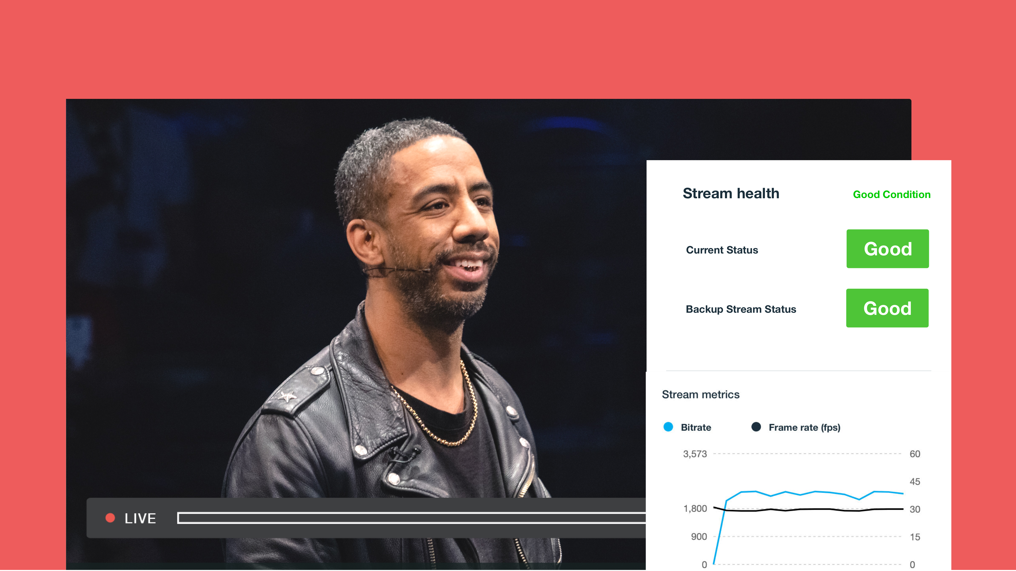 With live streaming, every second counts. That’s why we’re providing you with a set of features to help you keep your cool while running your event. With live streaming, every second counts. That’s why we’re providing you with a set of features to help you keep your cool while running your event.