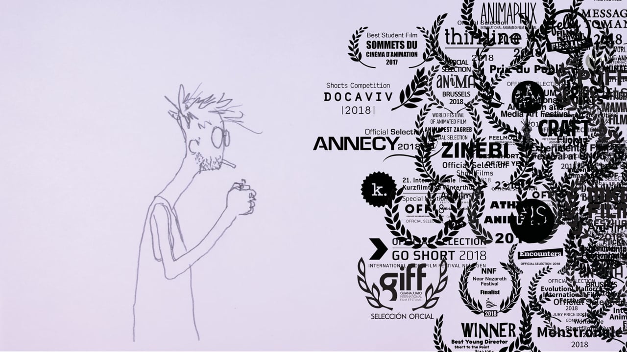 Using fragments of memories and literal scraps of paper from a semester abroad in Tel Aviv, Israel, Swiss animator Samuel Patthey reconstructs and analyzes his time there.