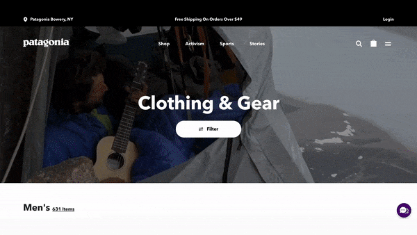 Patagonia's background video for their website