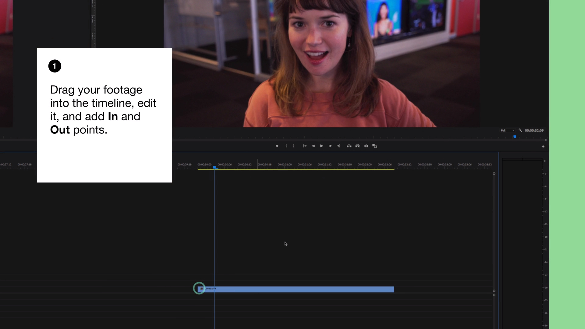 Image of a video in Adobe Premier Image of a video in Adobe Premier