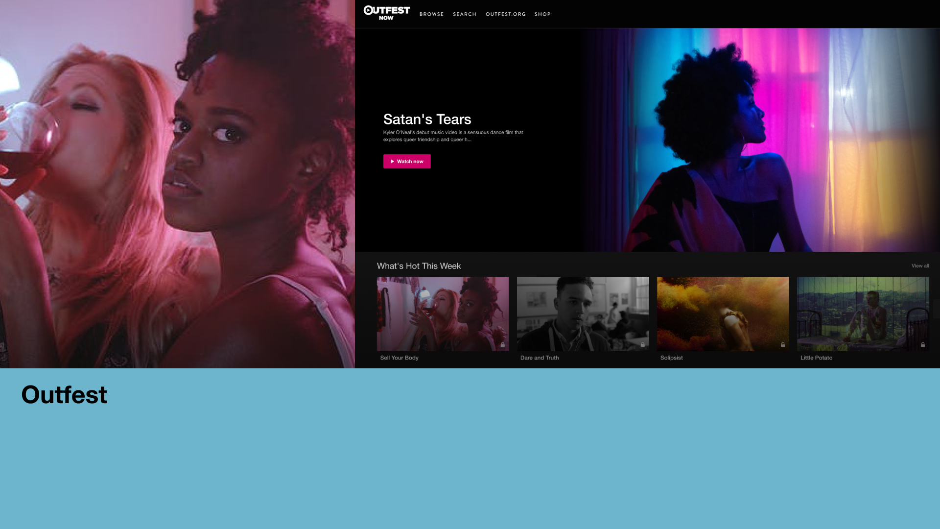 Outfest is creating a digital ecosystem devoted to onscreen representation with Vimeo OTT. Outfest is creating a digital ecosystem devoted to onscreen representation with Vimeo OTT.