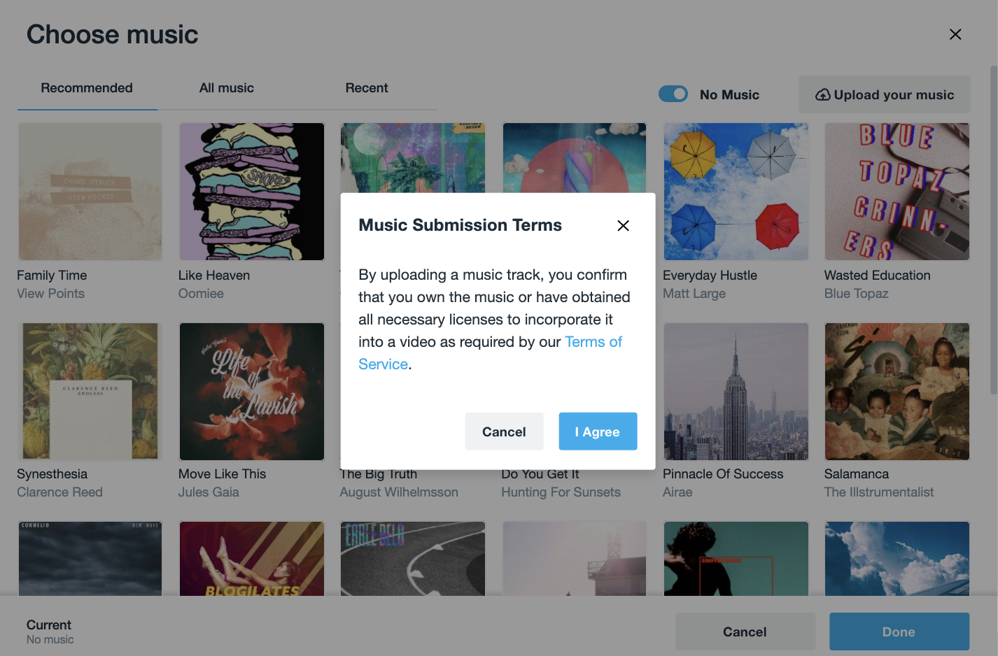 Music library in Vimeo Create Music library in Vimeo Create
