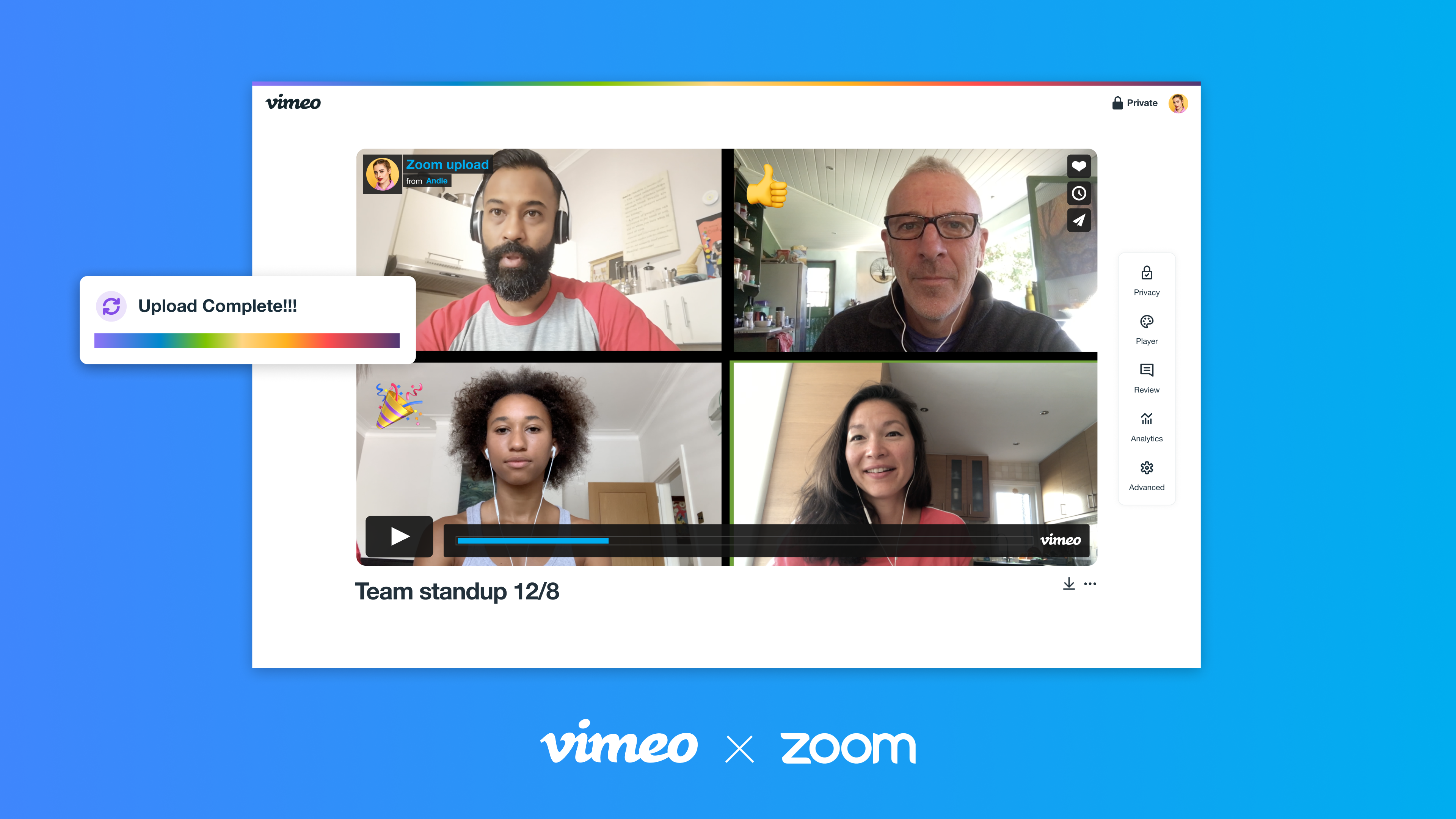 Manually uploading Zoom recordings to share with team members can be tedious. Here's how to auto-upload Zoom videos to your video library and automatically transcribe them so the meeting videos are searchable. Manually uploading Zoom recordings to share with team members can be tedious. Here's how to auto-upload Zoom videos to your video library and automatically transcribe them so the meeting videos are searchable.