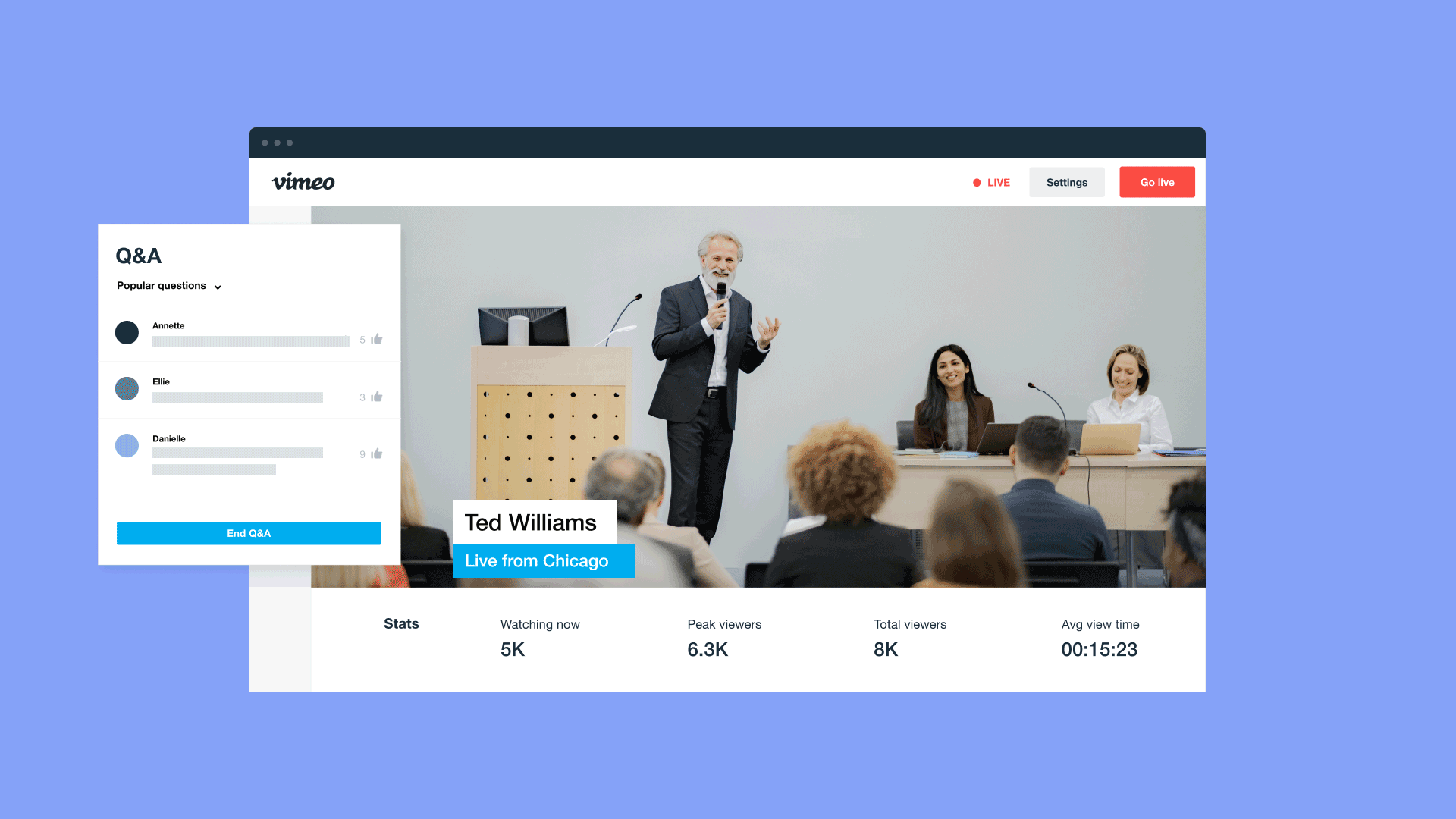 Learn how to excite and convert your audience to customers with interactive video features for virtual events, live streaming, and webinars. Learn how to excite and convert your audience to customers with interactive video features for virtual events, live streaming, and webinars.