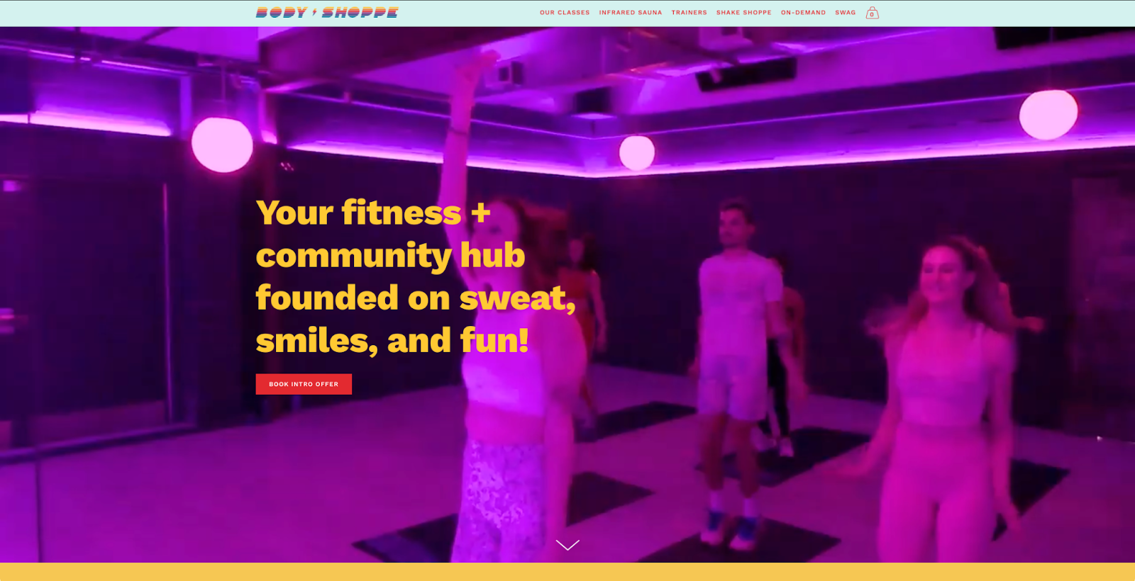 Body Shoppe homepage.