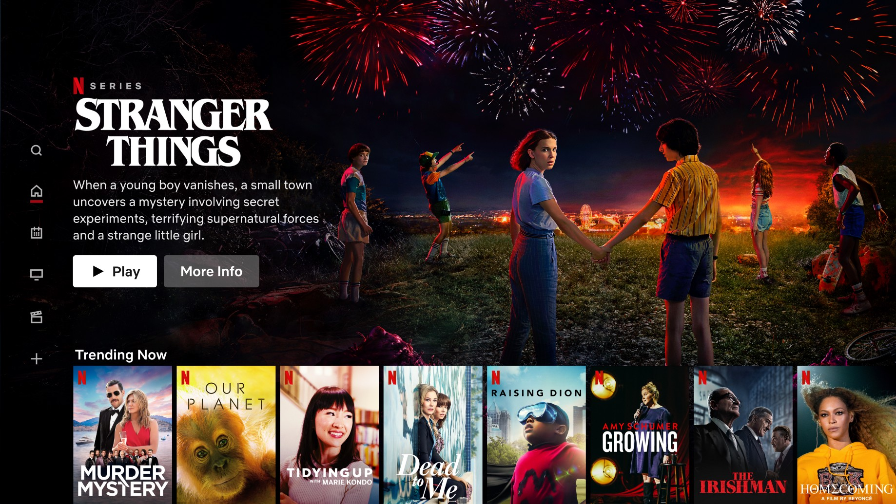 Netflix homepage Netflix homepage