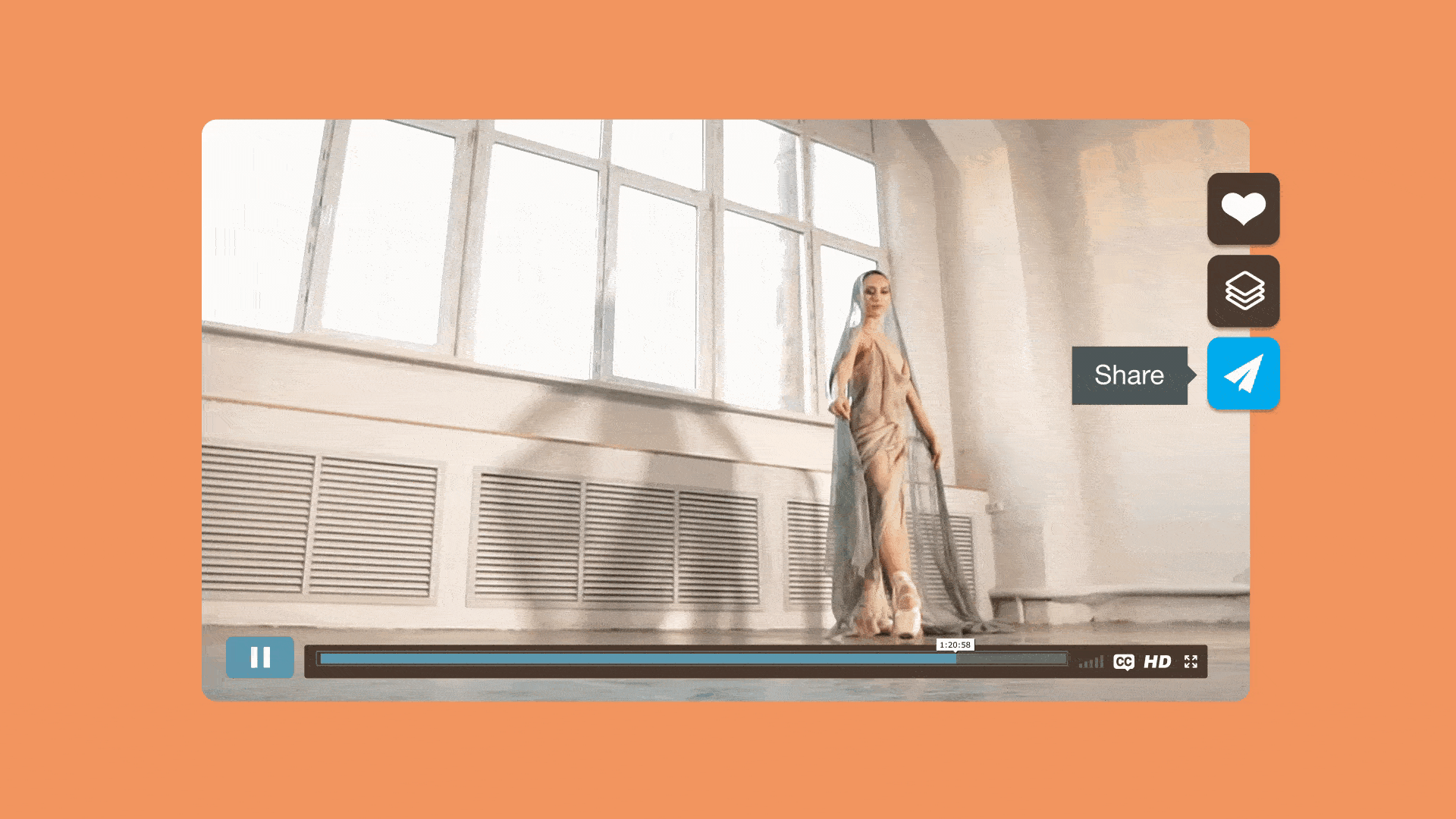 Compartir un archivo de video de gran tamaño de una mujer bailando por medio de Vimeo. Compartir un archivo de video de gran tamaño de una mujer bailando por medio de Vimeo.