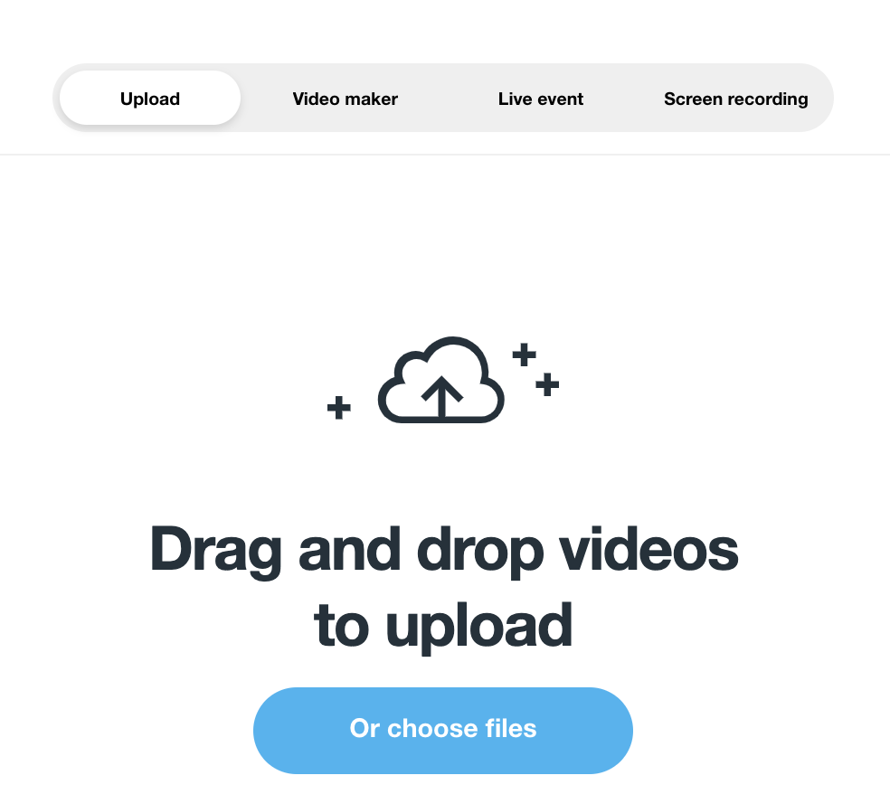 Image of Vimeo upload interface Image of Vimeo upload interface