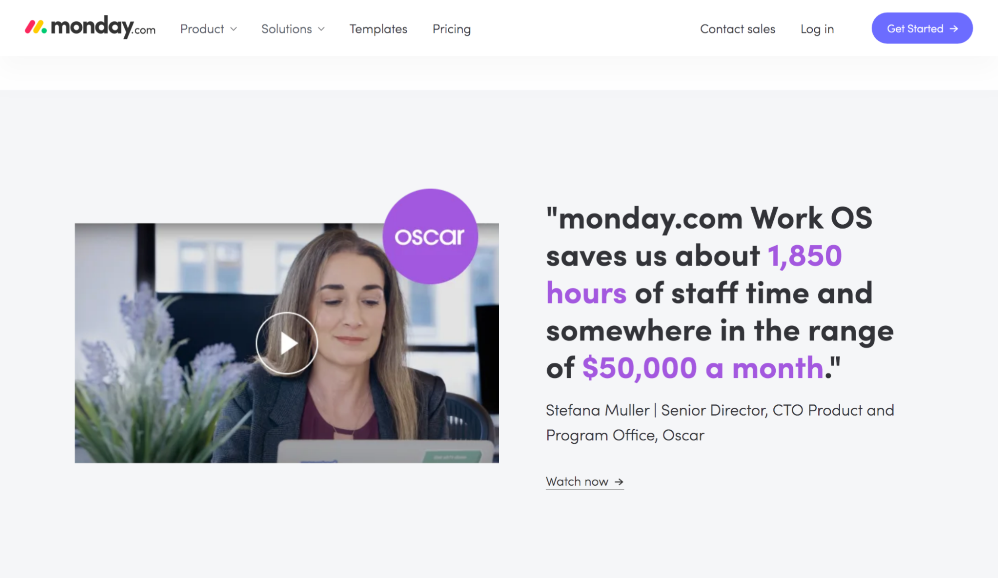 A screenshot of Monday.com B2B video A screenshot of Monday.com B2B video