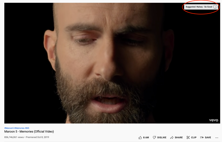 Screenshot of a youtube video and card with link Screenshot of a youtube video and card with link