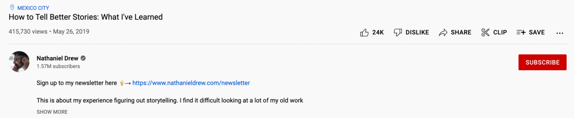 example of a link at the beginning of a video description example of a link at the beginning of a video description