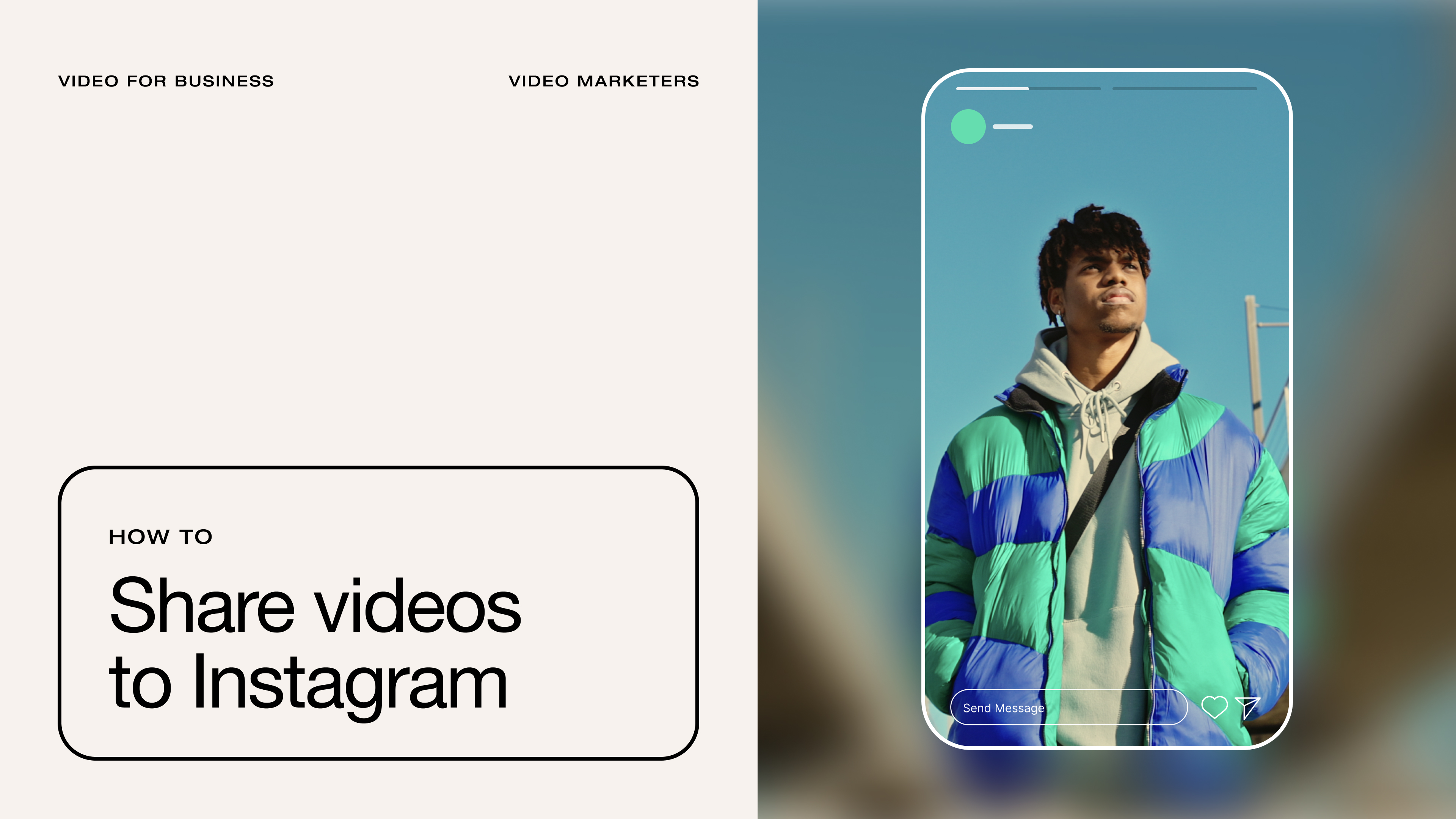 How to share videos to Instagram Learn how to share videos to Instagram from YouTube, Vimeo, and TikTok. Repurpose your marketing videos on multiple social channels.