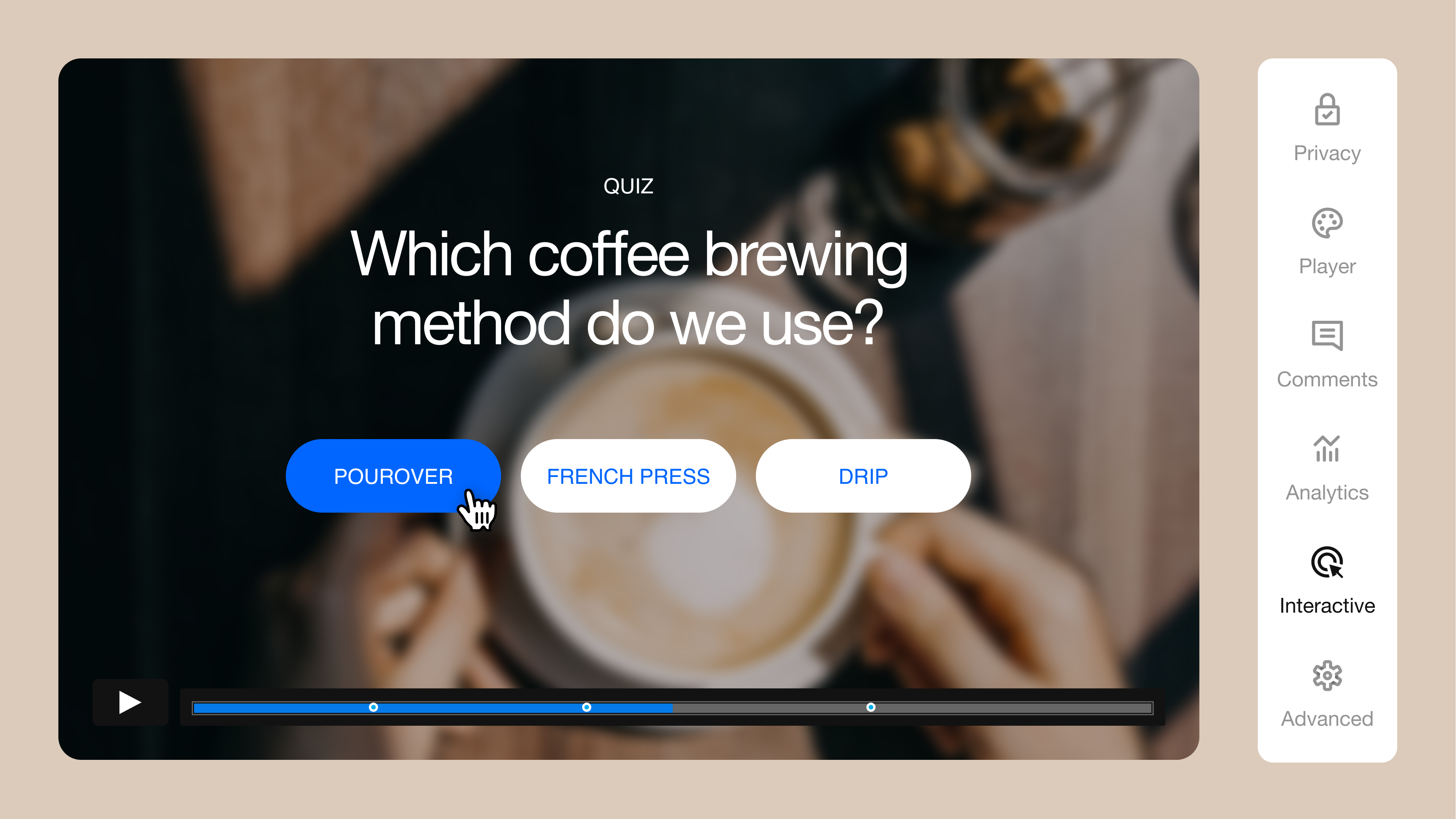 Four ways to use video quizzes to up interactivity and make a mark on your audience. Four ways to use video quizzes to up interactivity and make a mark on your audience.