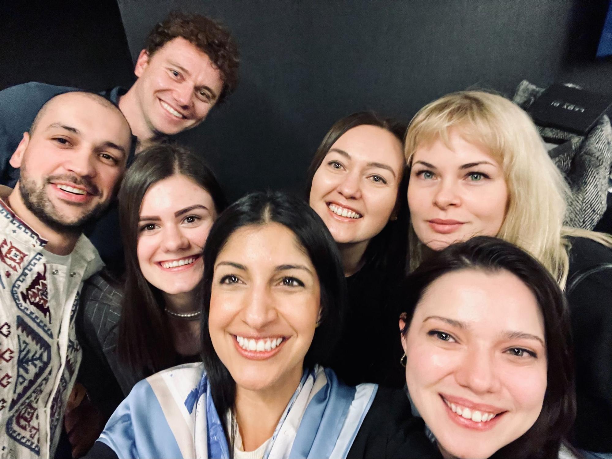 Anjali smiling with the Vimeo team based in Ukraine Anjali smiling with the Vimeo team based in Ukraine