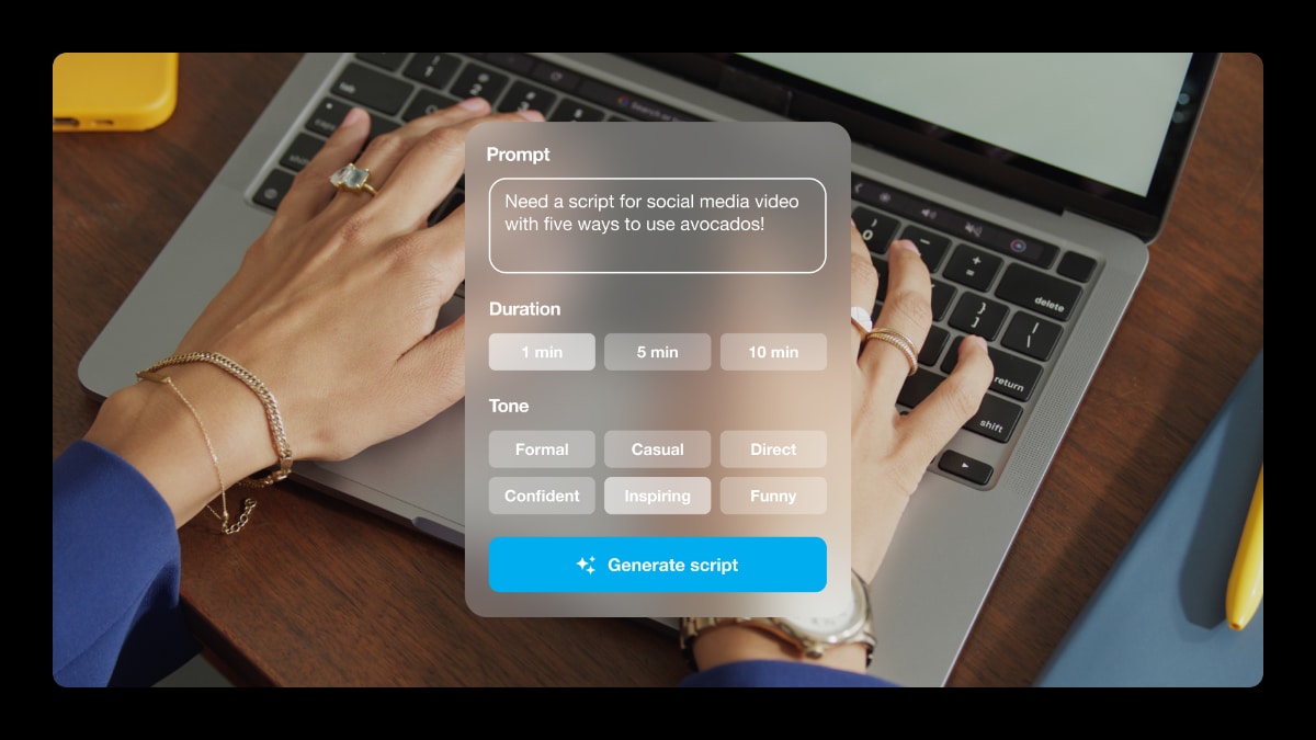 AI video script generator: How to create compelling scripts Writing a video script doesn’t have to be a hair-pulling, coffee-chugging experience. Learn how to use AI to generate a polished video script and make your job easier.