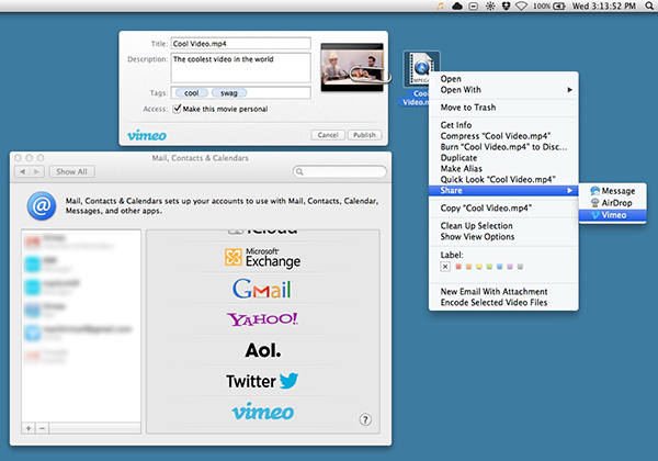 Vimeo Video Sharing In Os X Mountain Lion Vimeo Blog